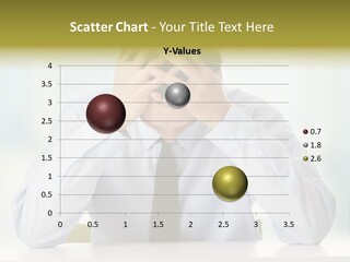 A Man Sitting At A Desk With His Hands On His Head PowerPoint Template