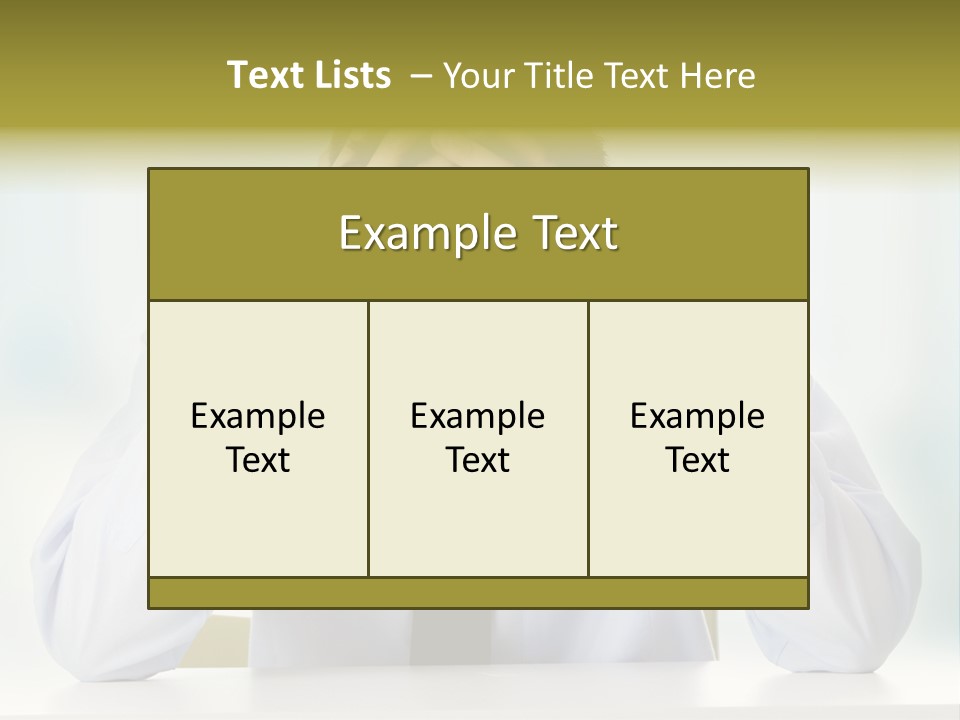 A Man Sitting At A Desk With His Hands On His Head PowerPoint Template