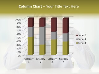 A Man Sitting At A Desk With His Hands On His Head PowerPoint Template