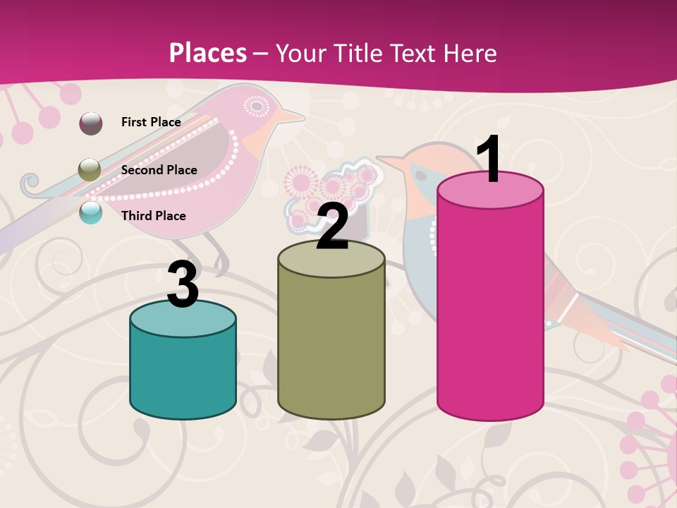 A Couple Of Birds Sitting On Top Of Each Other PowerPoint Template