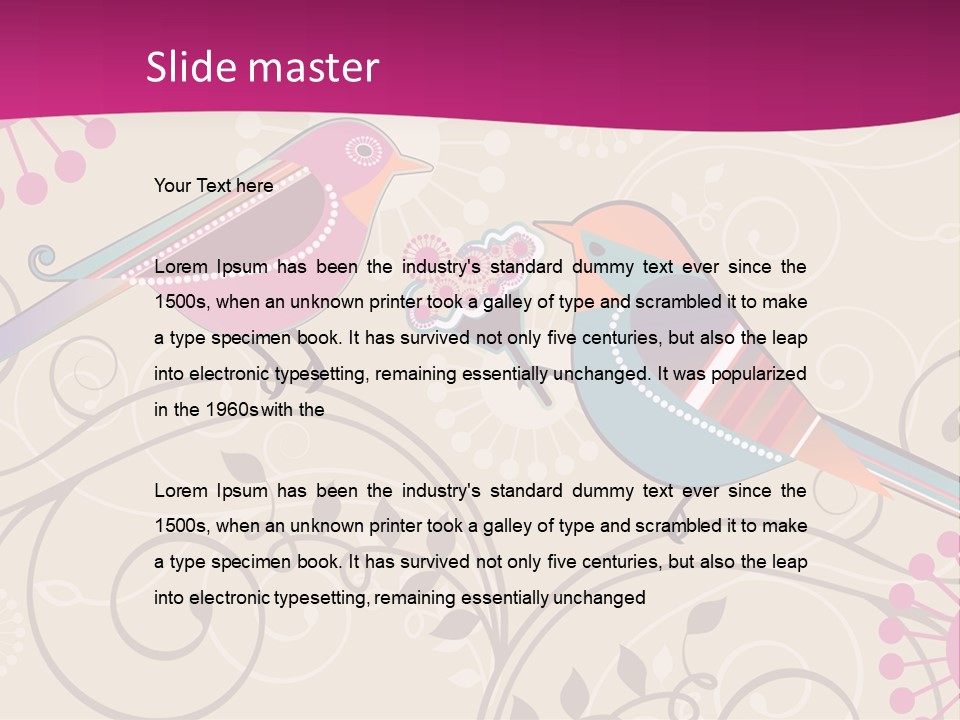 A Couple Of Birds Sitting On Top Of Each Other PowerPoint Template