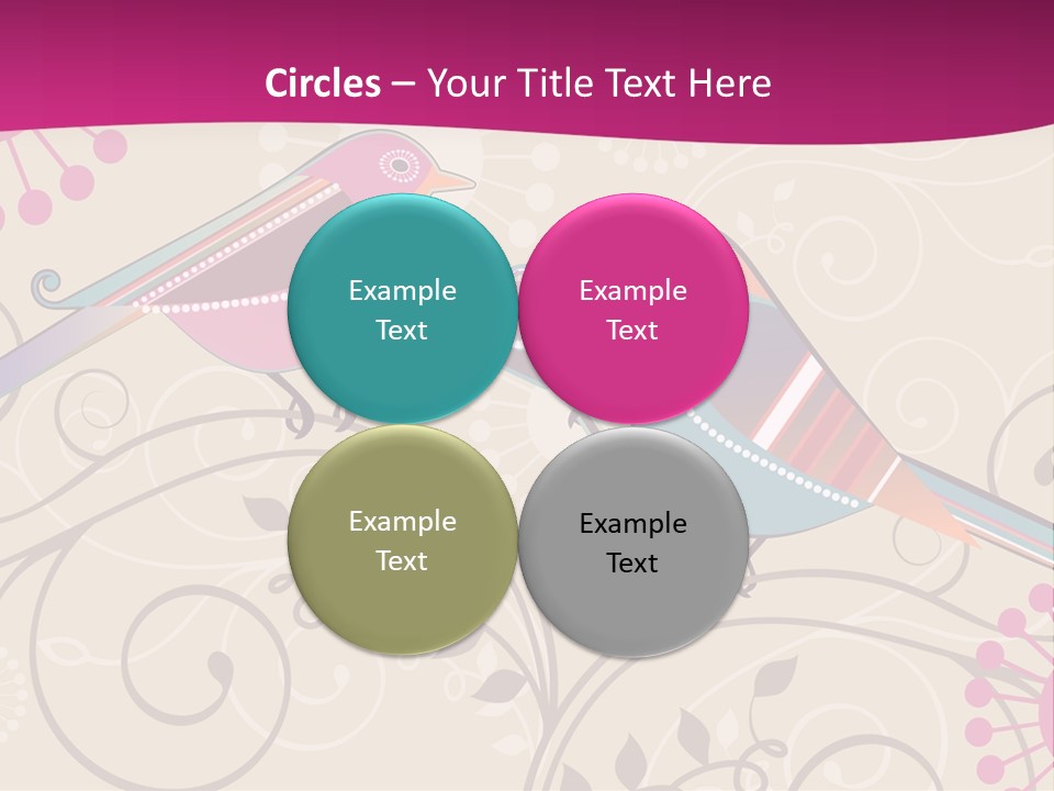 A Couple Of Birds Sitting On Top Of Each Other PowerPoint Template