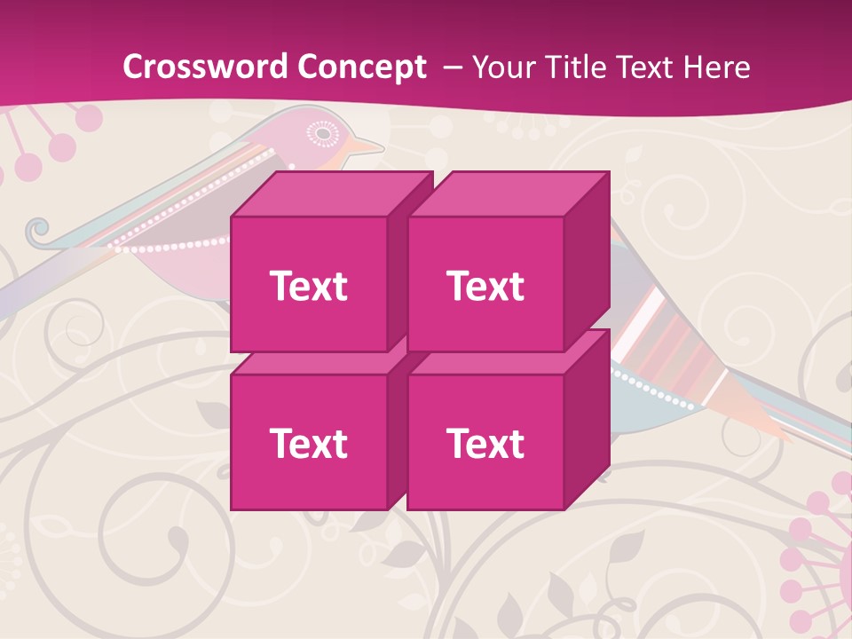 A Couple Of Birds Sitting On Top Of Each Other PowerPoint Template