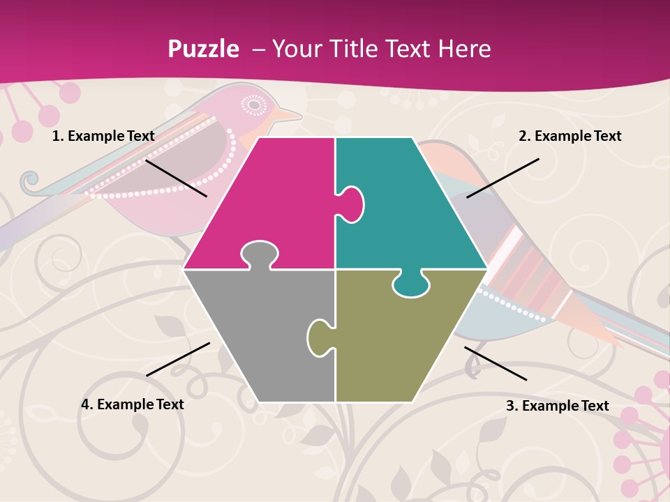 A Couple Of Birds Sitting On Top Of Each Other PowerPoint Template