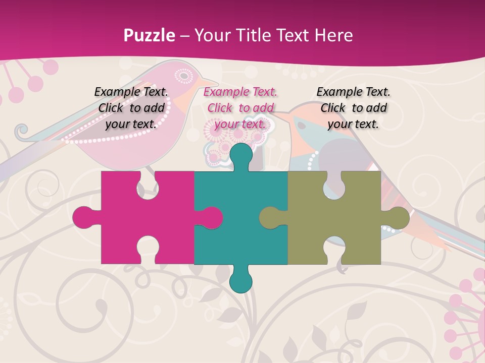 A Couple Of Birds Sitting On Top Of Each Other PowerPoint Template