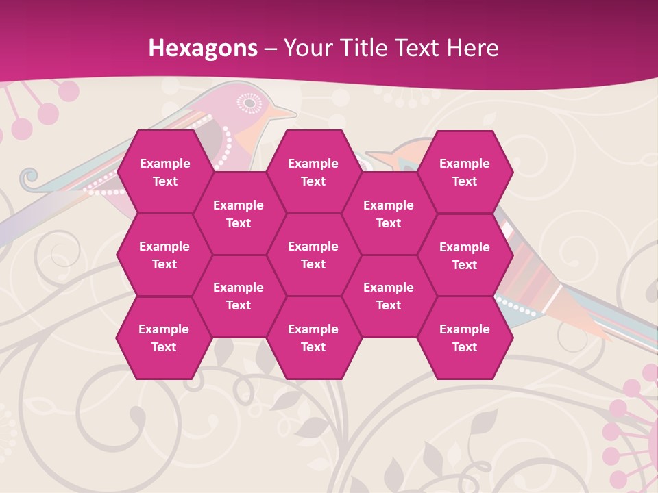 A Couple Of Birds Sitting On Top Of Each Other PowerPoint Template