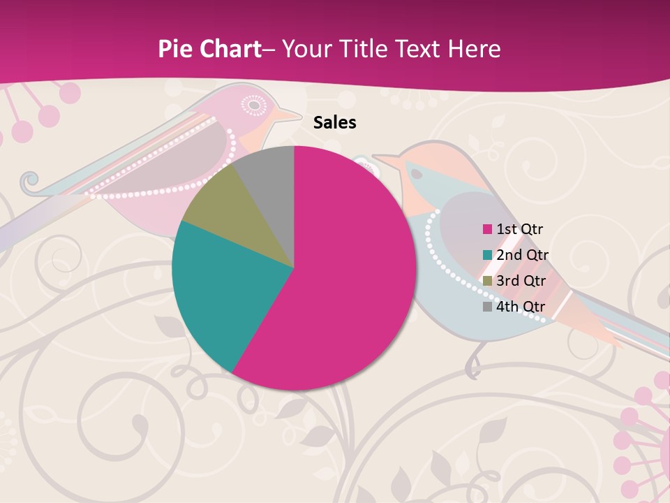 A Couple Of Birds Sitting On Top Of Each Other PowerPoint Template