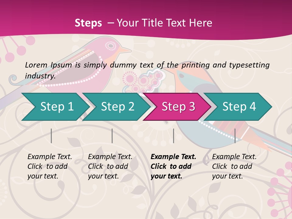 A Couple Of Birds Sitting On Top Of Each Other PowerPoint Template