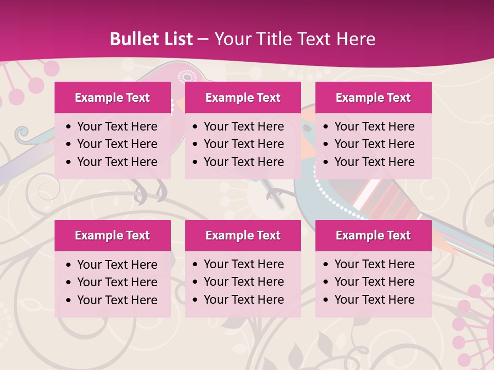 A Couple Of Birds Sitting On Top Of Each Other PowerPoint Template