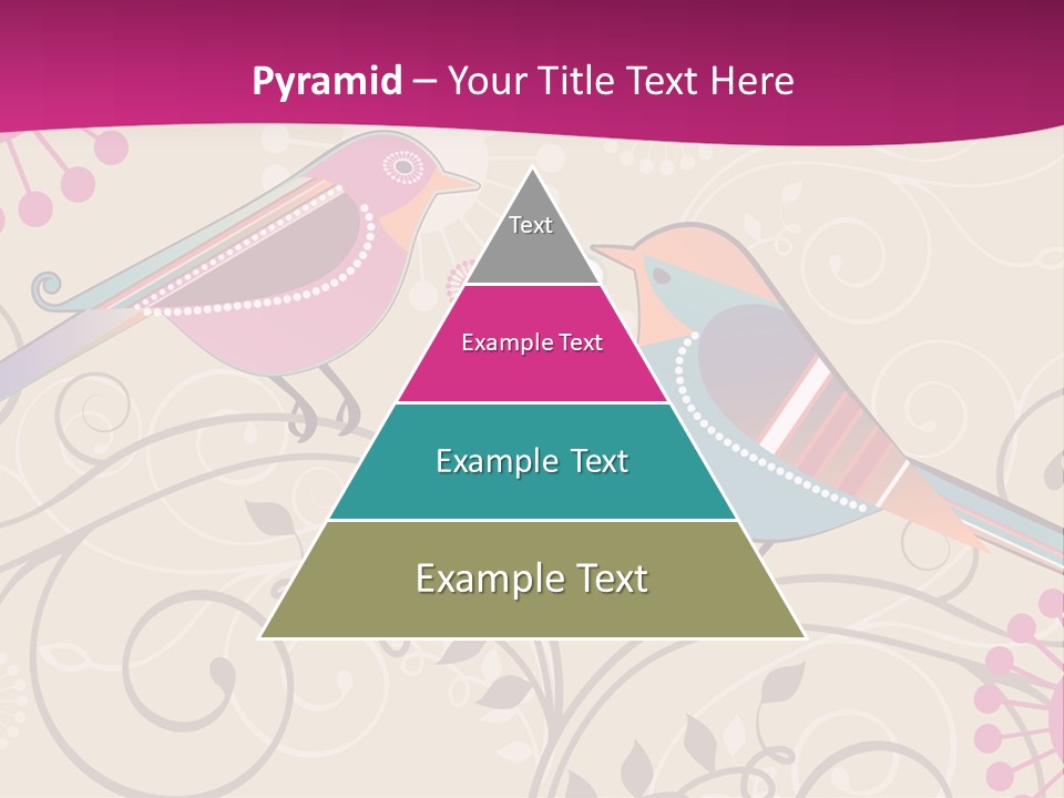 A Couple Of Birds Sitting On Top Of Each Other PowerPoint Template