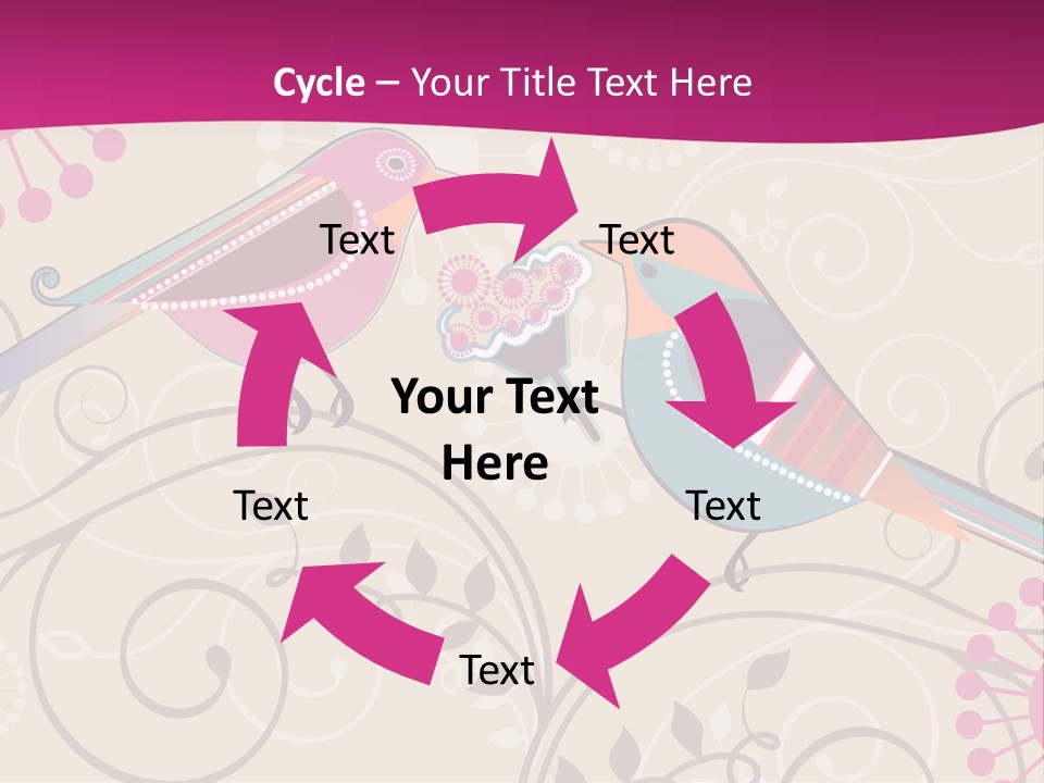 A Couple Of Birds Sitting On Top Of Each Other PowerPoint Template