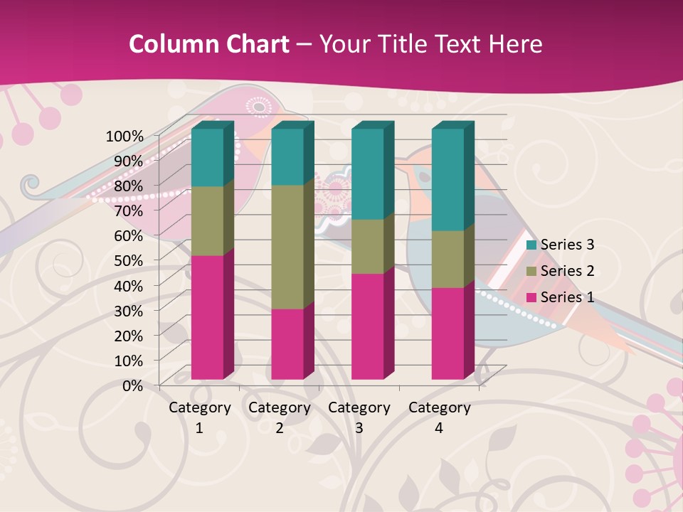 A Couple Of Birds Sitting On Top Of Each Other PowerPoint Template