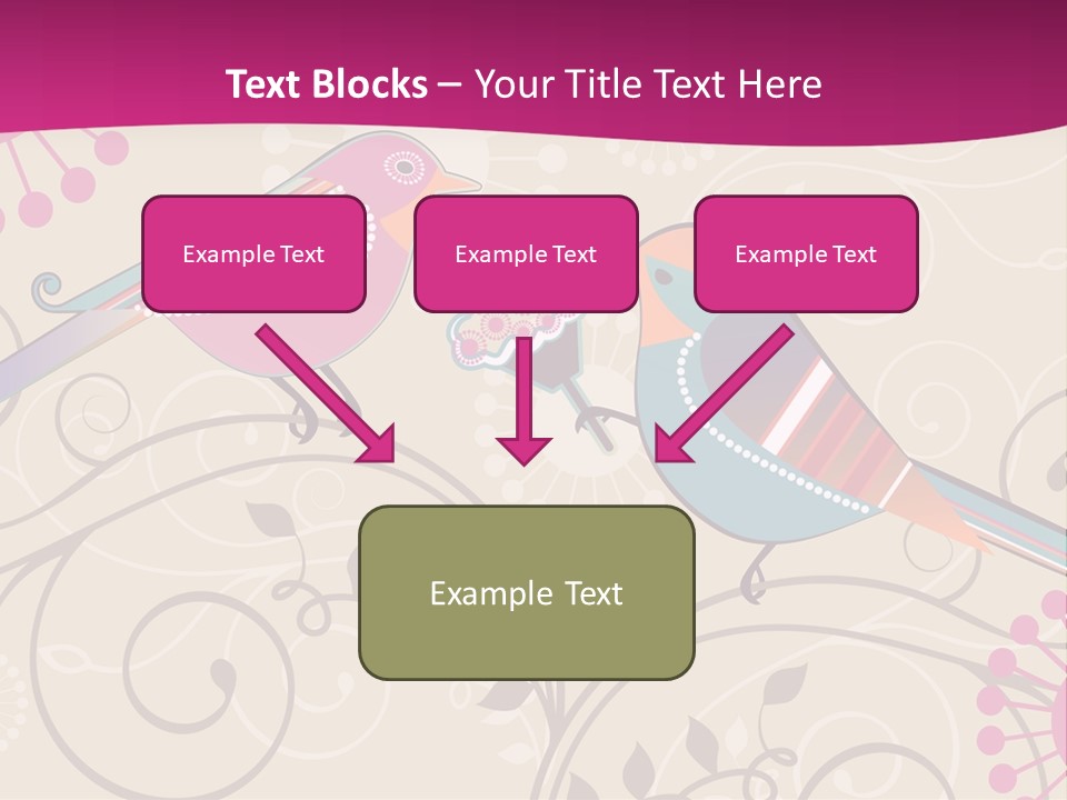 A Couple Of Birds Sitting On Top Of Each Other PowerPoint Template