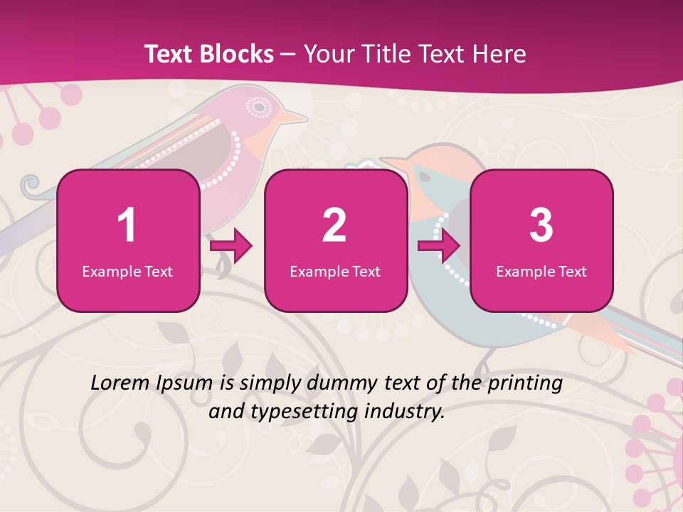 A Couple Of Birds Sitting On Top Of Each Other PowerPoint Template