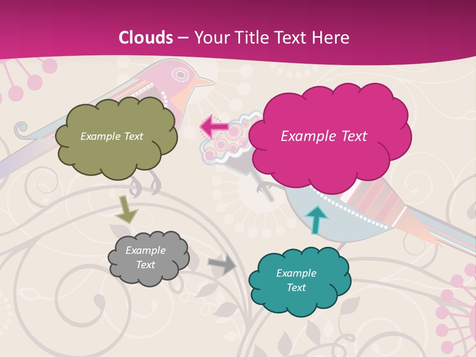 A Couple Of Birds Sitting On Top Of Each Other PowerPoint Template