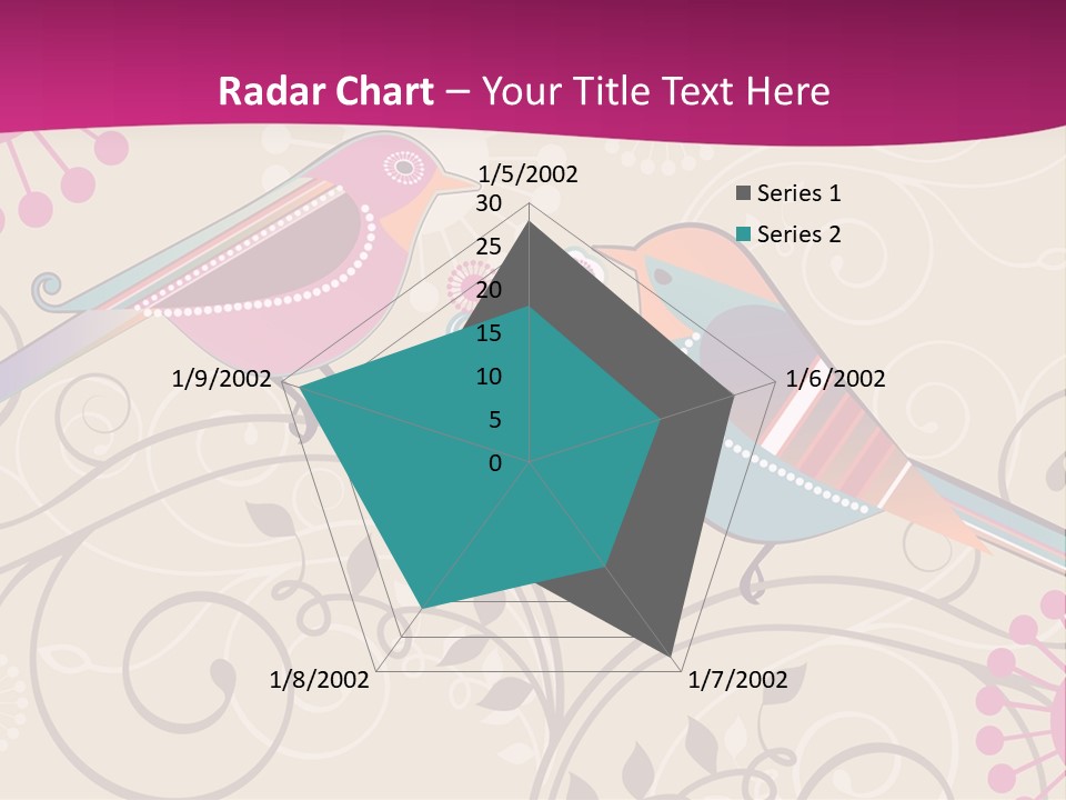 A Couple Of Birds Sitting On Top Of Each Other PowerPoint Template