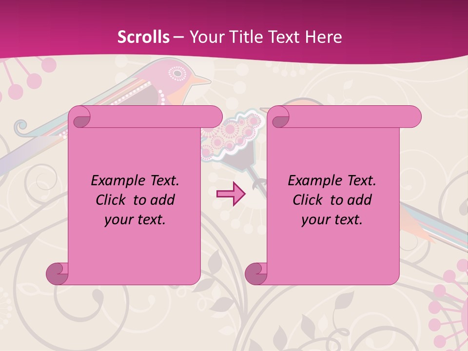 A Couple Of Birds Sitting On Top Of Each Other PowerPoint Template