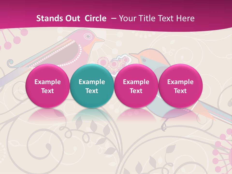 A Couple Of Birds Sitting On Top Of Each Other PowerPoint Template