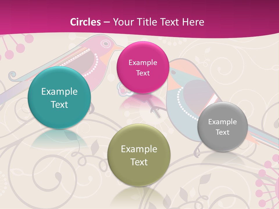 A Couple Of Birds Sitting On Top Of Each Other PowerPoint Template