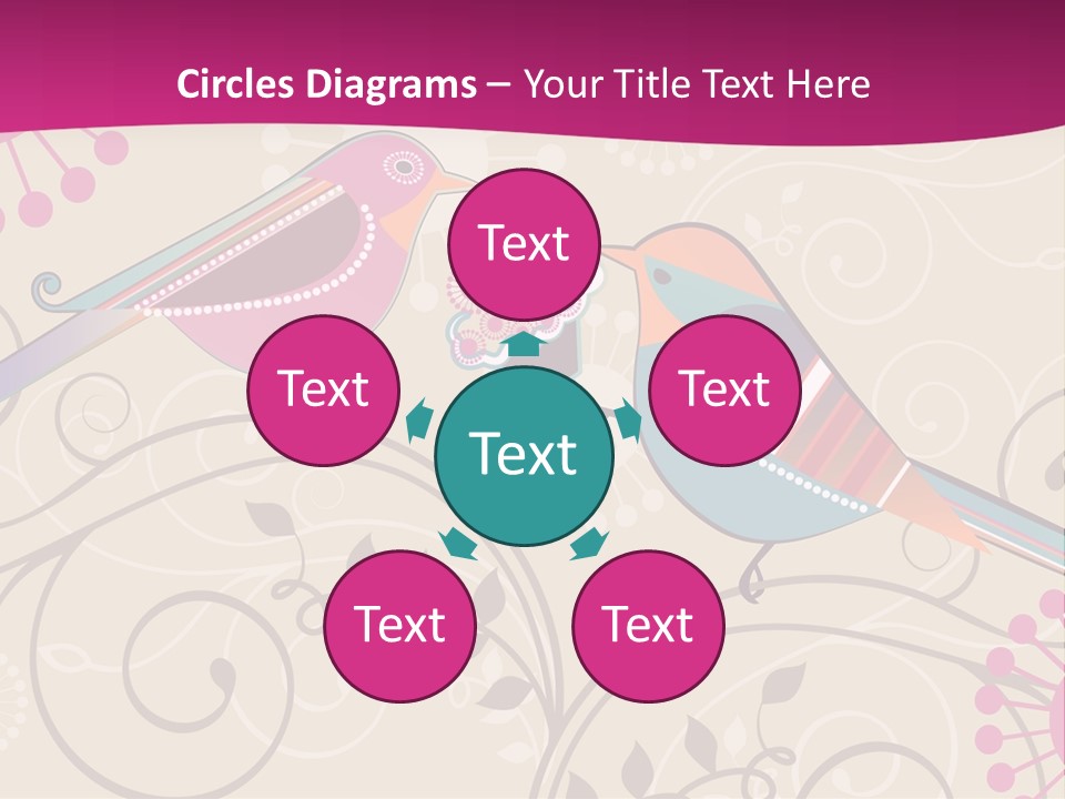 A Couple Of Birds Sitting On Top Of Each Other PowerPoint Template