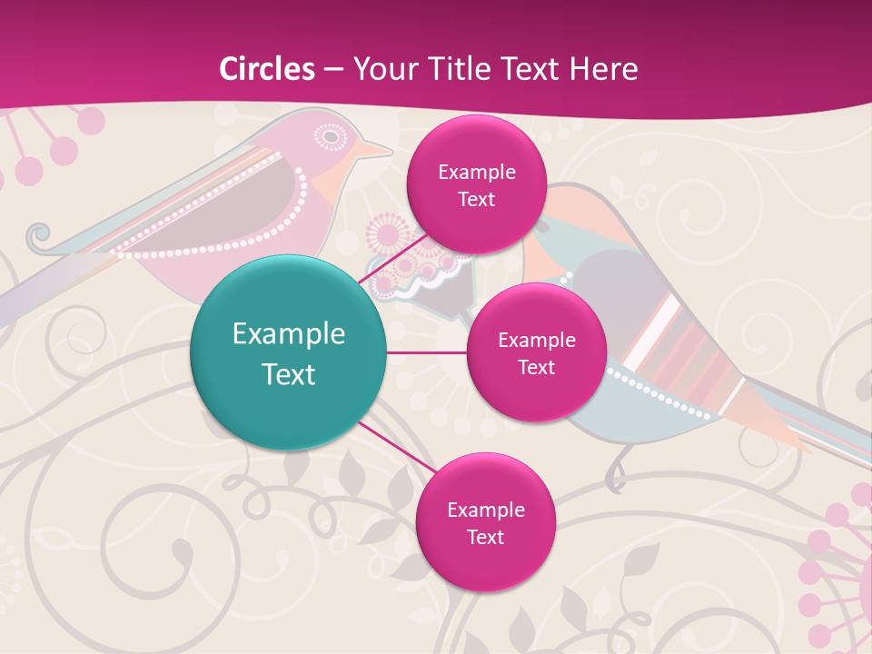 A Couple Of Birds Sitting On Top Of Each Other PowerPoint Template