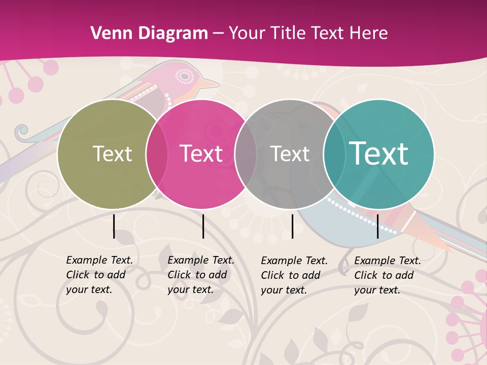 A Couple Of Birds Sitting On Top Of Each Other PowerPoint Template