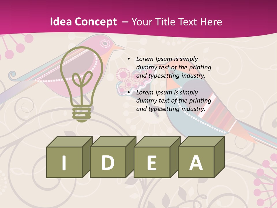 A Couple Of Birds Sitting On Top Of Each Other PowerPoint Template