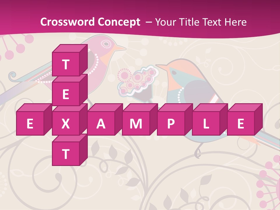 A Couple Of Birds Sitting On Top Of Each Other PowerPoint Template