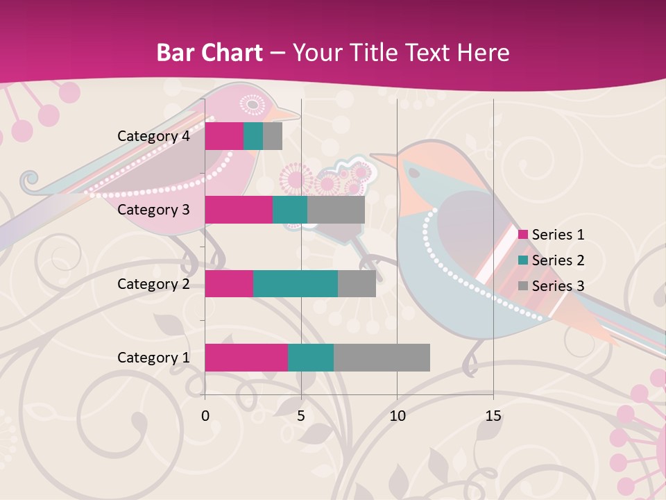A Couple Of Birds Sitting On Top Of Each Other PowerPoint Template