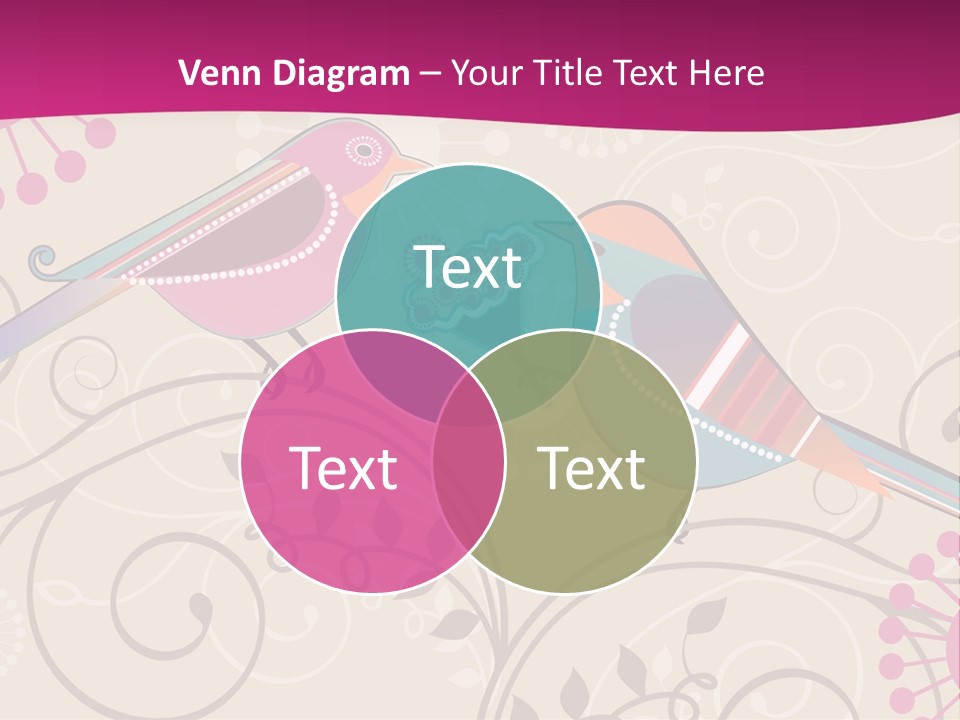 A Couple Of Birds Sitting On Top Of Each Other PowerPoint Template