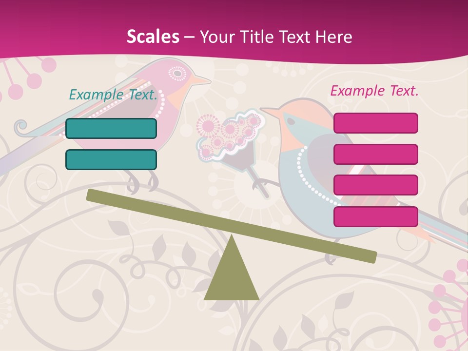 A Couple Of Birds Sitting On Top Of Each Other PowerPoint Template
