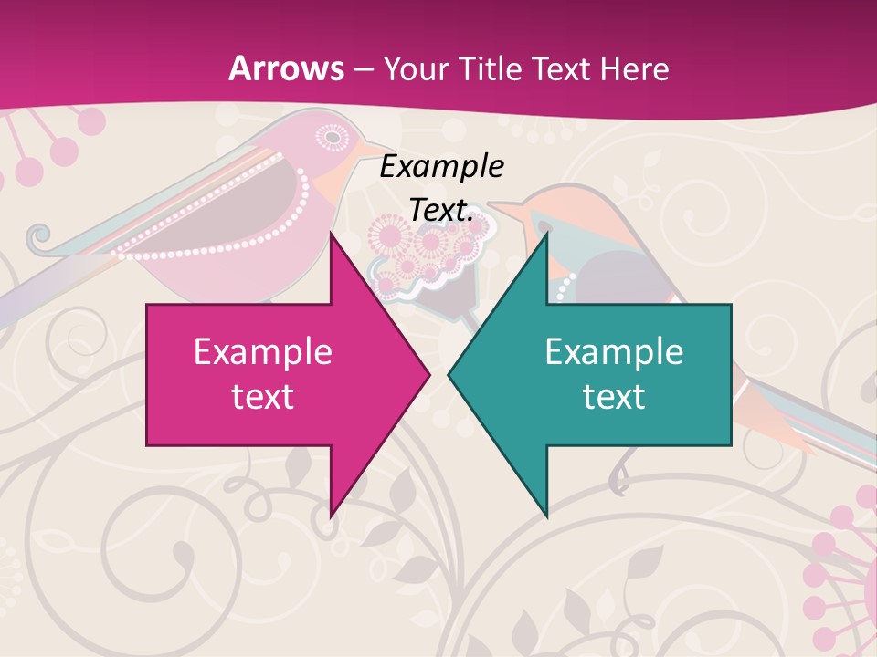 A Couple Of Birds Sitting On Top Of Each Other PowerPoint Template