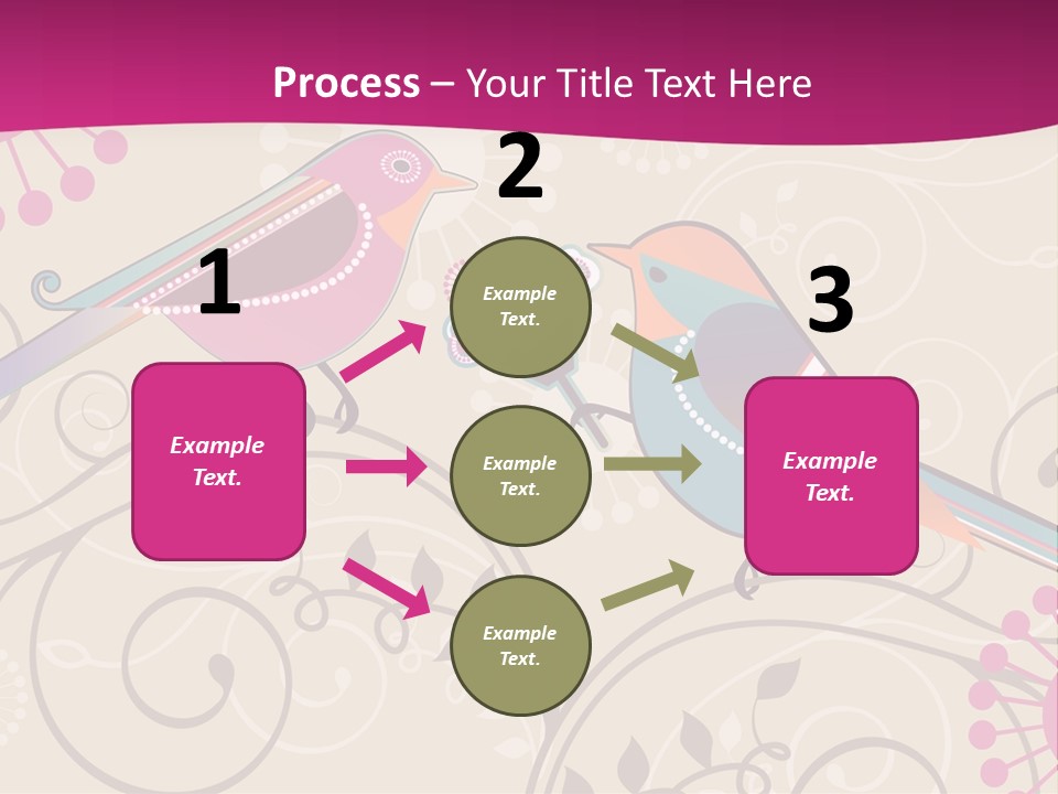 A Couple Of Birds Sitting On Top Of Each Other PowerPoint Template