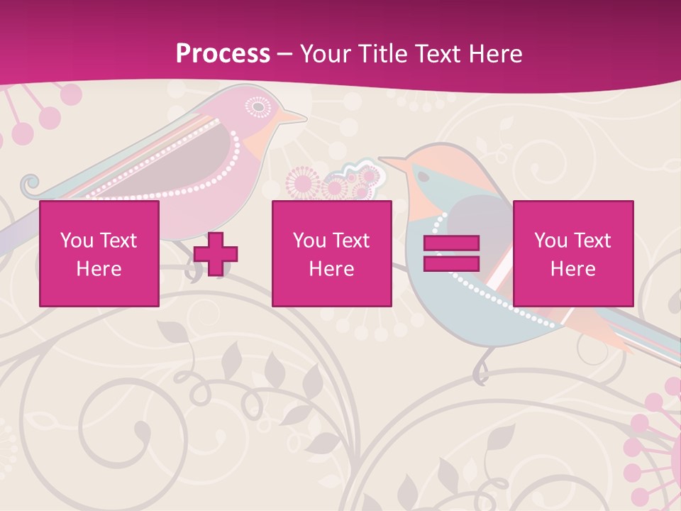 A Couple Of Birds Sitting On Top Of Each Other PowerPoint Template