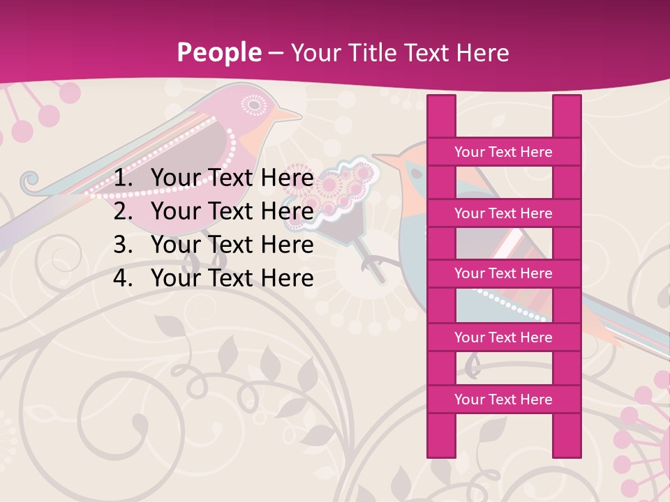 A Couple Of Birds Sitting On Top Of Each Other PowerPoint Template