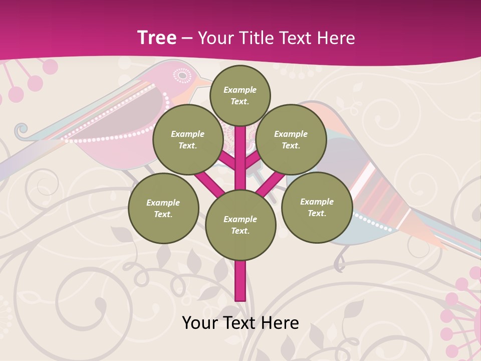A Couple Of Birds Sitting On Top Of Each Other PowerPoint Template