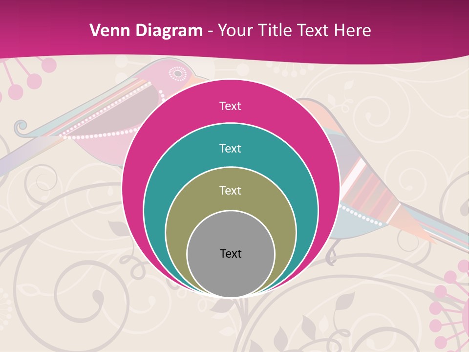 A Couple Of Birds Sitting On Top Of Each Other PowerPoint Template