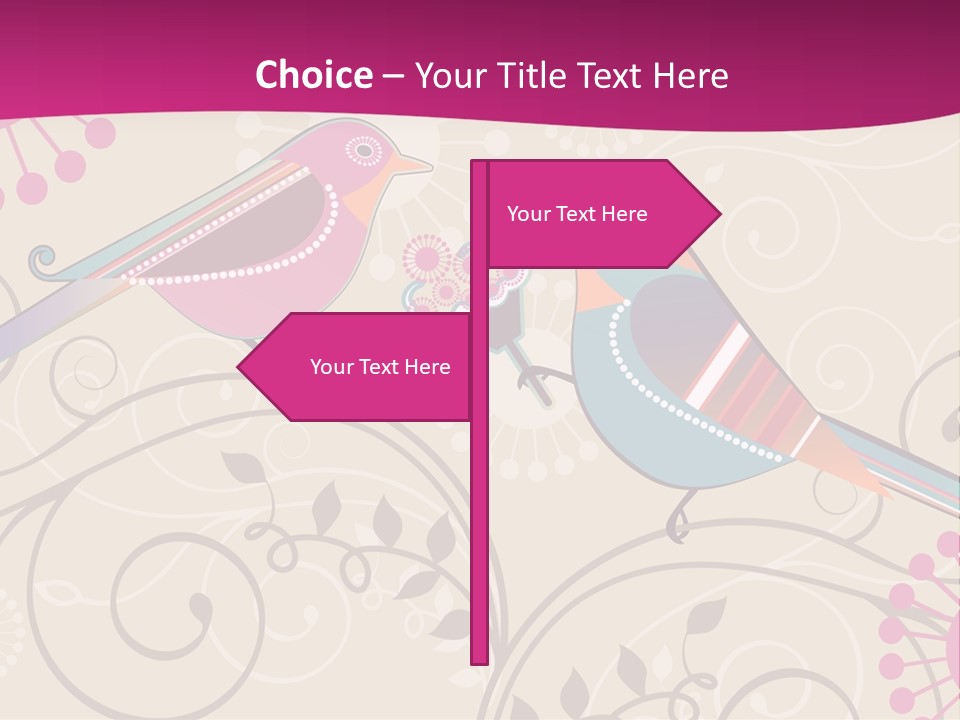 A Couple Of Birds Sitting On Top Of Each Other PowerPoint Template
