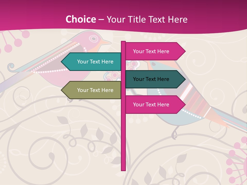 A Couple Of Birds Sitting On Top Of Each Other PowerPoint Template