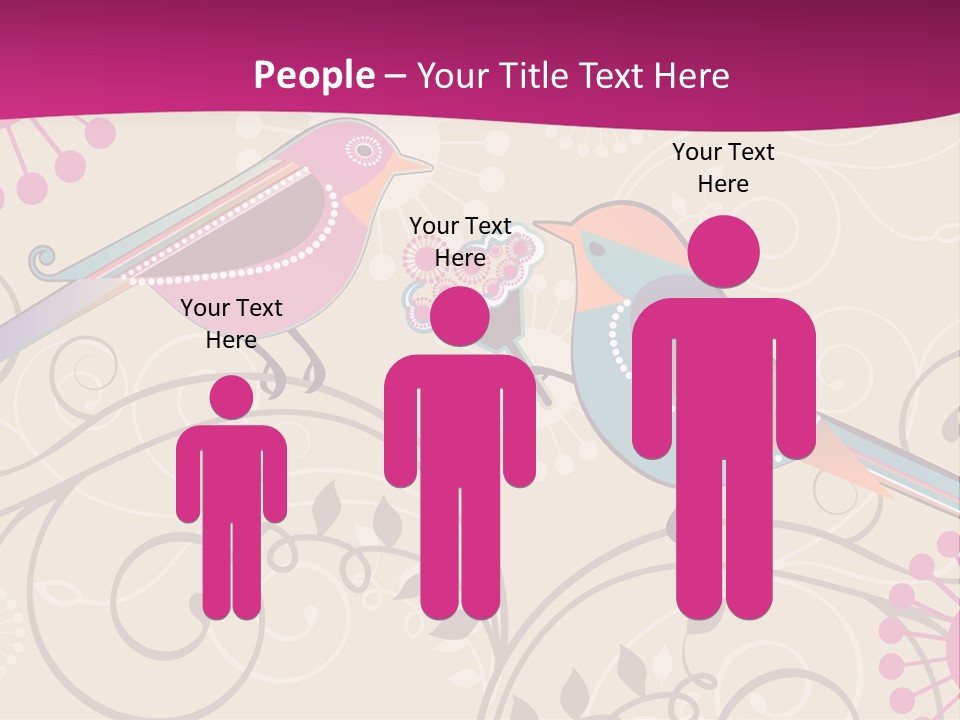 A Couple Of Birds Sitting On Top Of Each Other PowerPoint Template