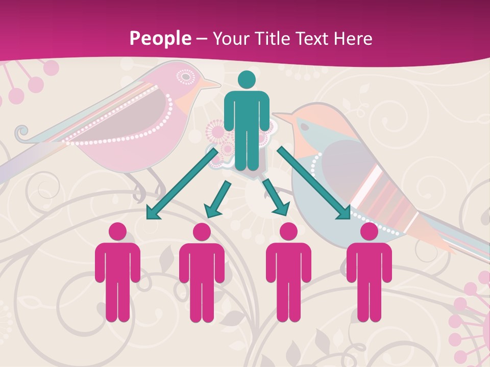 A Couple Of Birds Sitting On Top Of Each Other PowerPoint Template