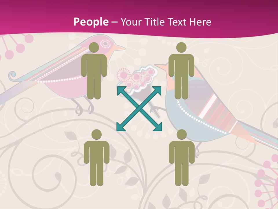 A Couple Of Birds Sitting On Top Of Each Other PowerPoint Template