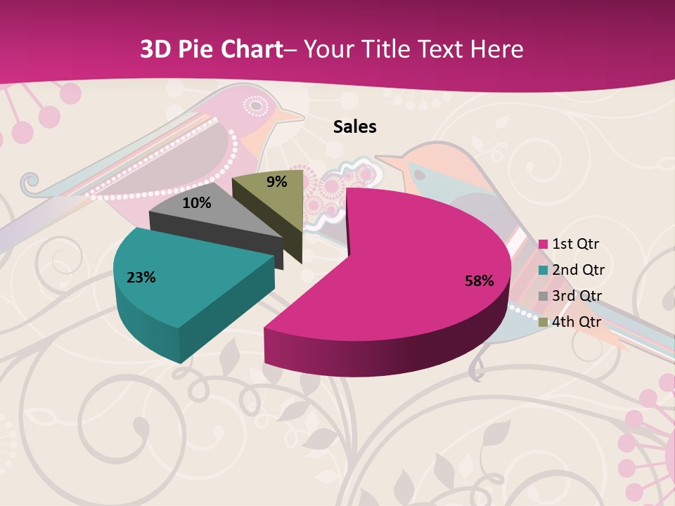 A Couple Of Birds Sitting On Top Of Each Other PowerPoint Template