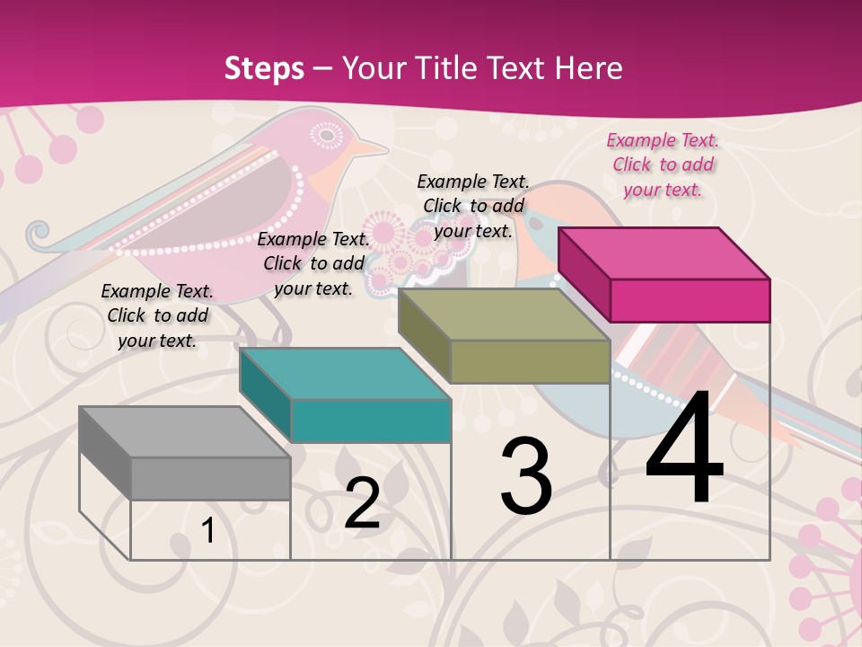 A Couple Of Birds Sitting On Top Of Each Other PowerPoint Template