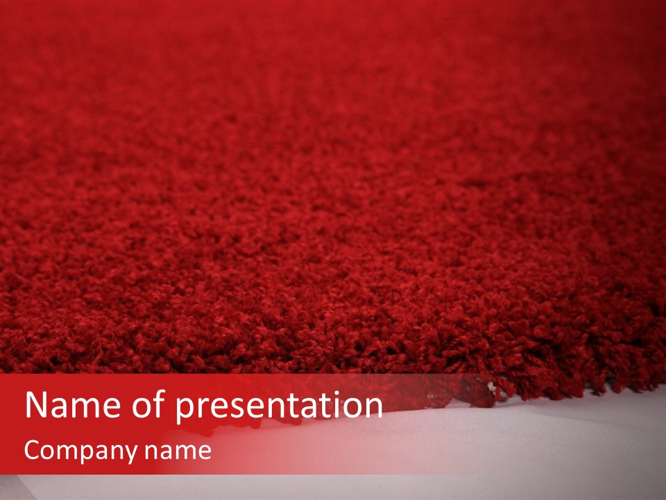 A Red Carpet With A White Background PowerPoint Template