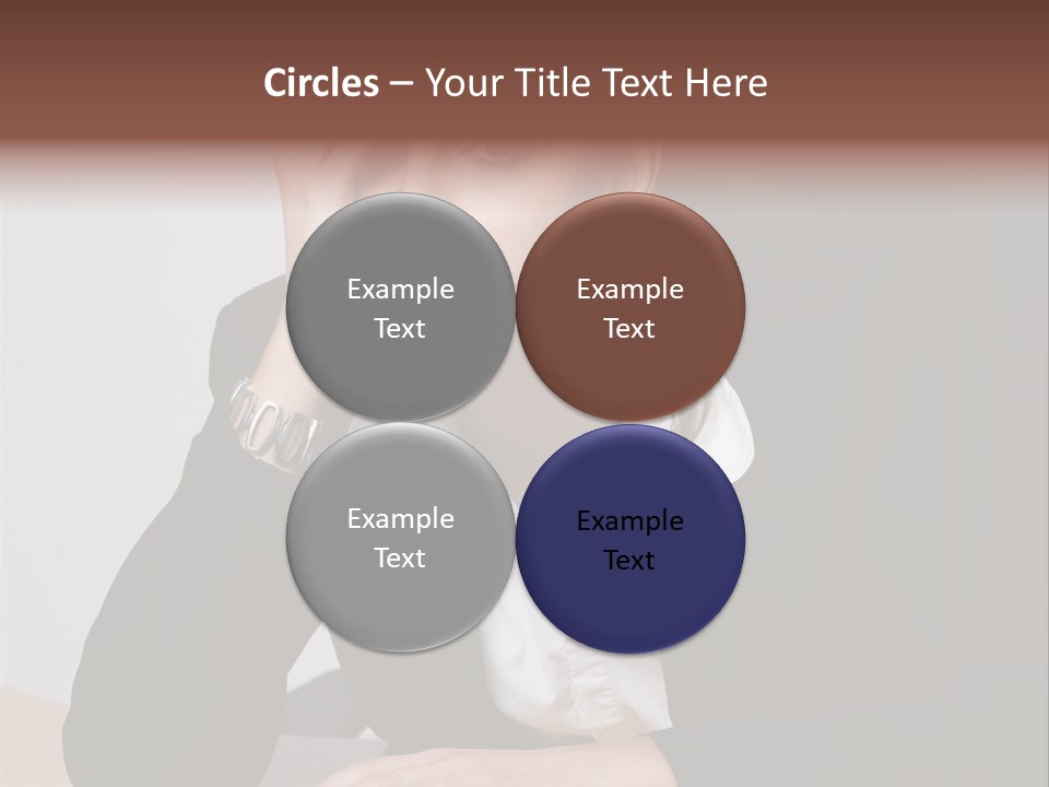 A Woman Sitting At A Desk With Her Hand On Her Head PowerPoint Template