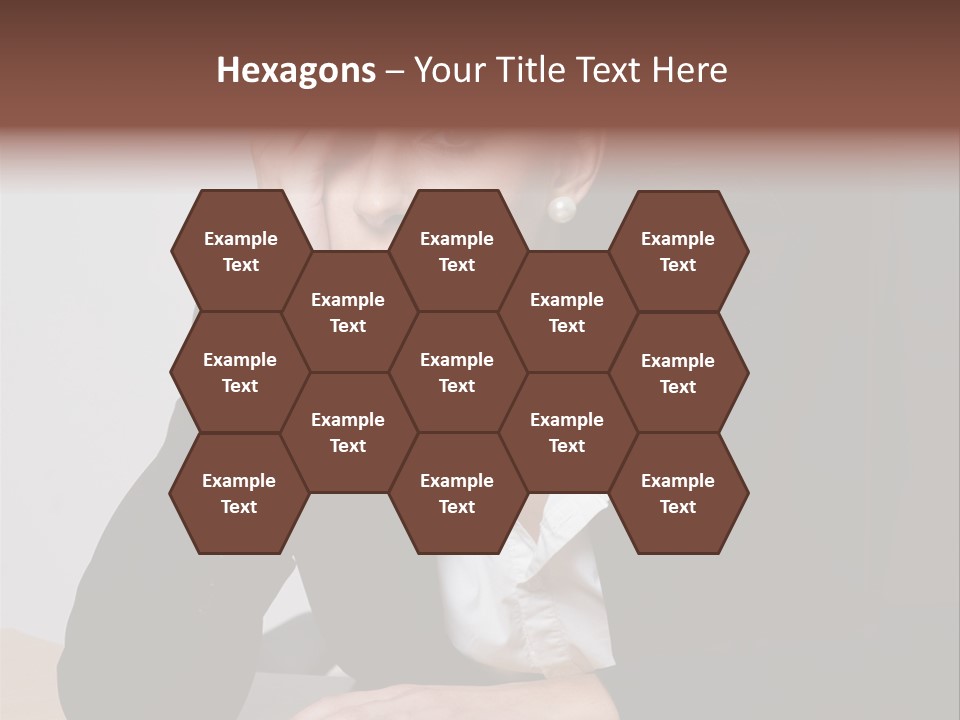 A Woman Sitting At A Desk With Her Hand On Her Head PowerPoint Template