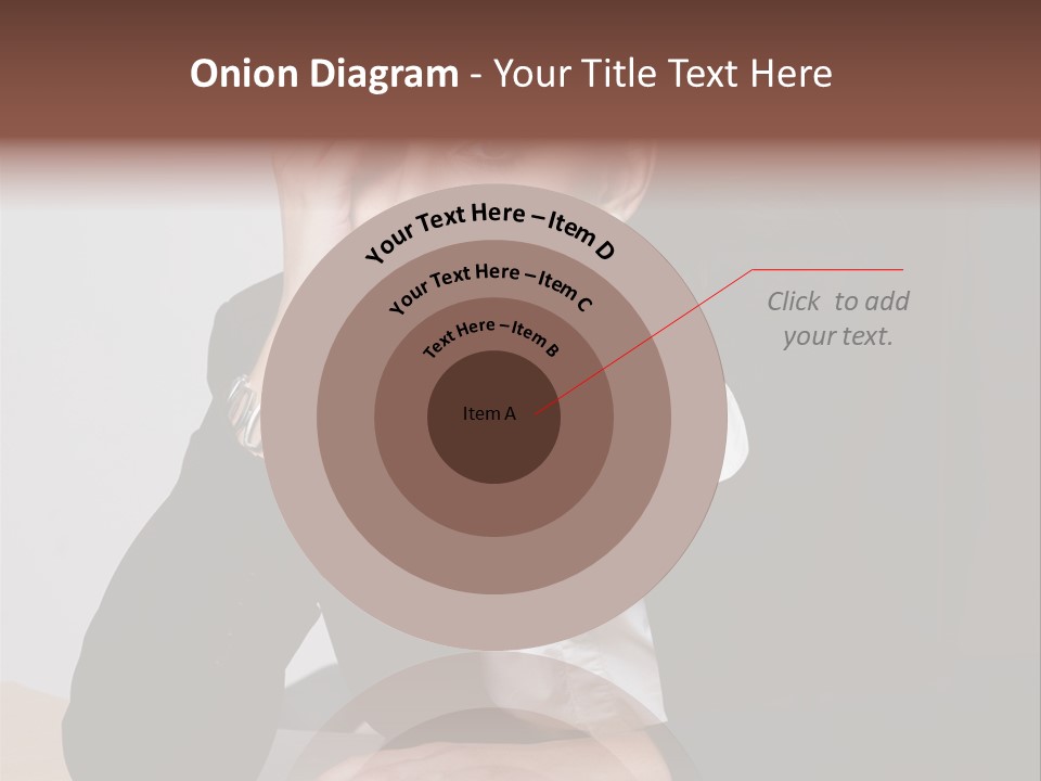 A Woman Sitting At A Desk With Her Hand On Her Head PowerPoint Template
