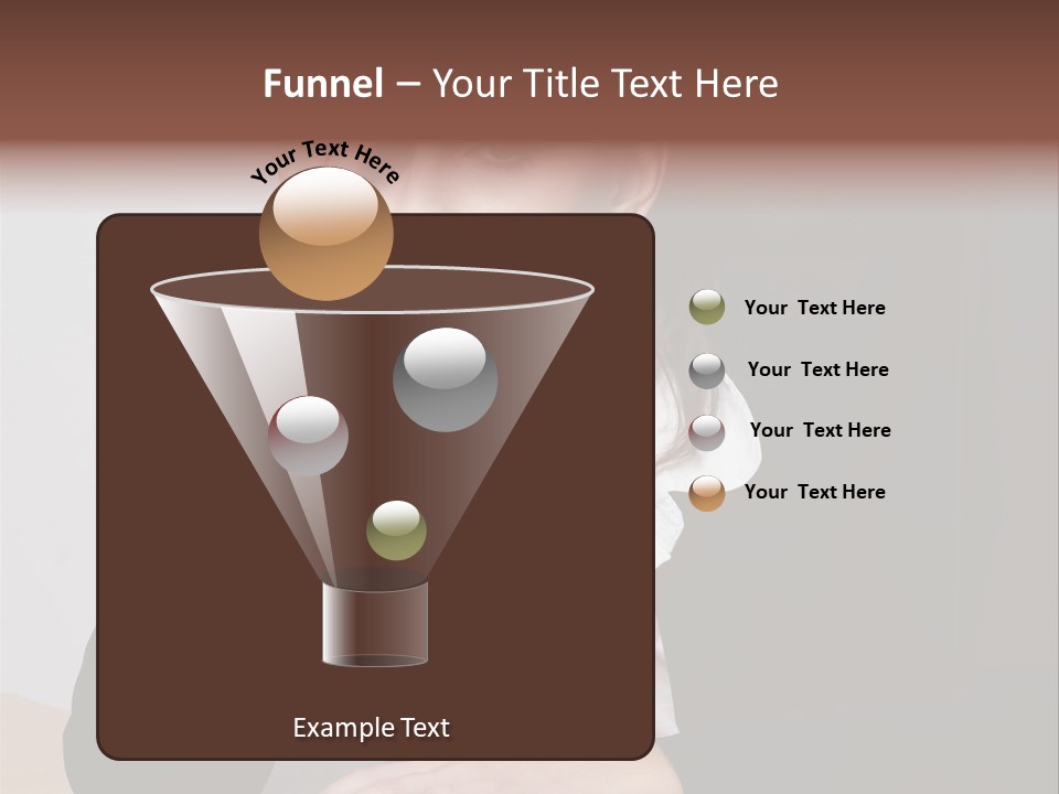A Woman Sitting At A Desk With Her Hand On Her Head PowerPoint Template
