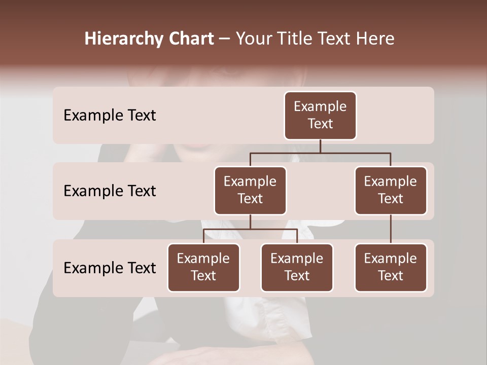 A Woman Sitting At A Desk With Her Hand On Her Head PowerPoint Template